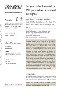 ImageNet 十年之后：人工智能的 360° 视角